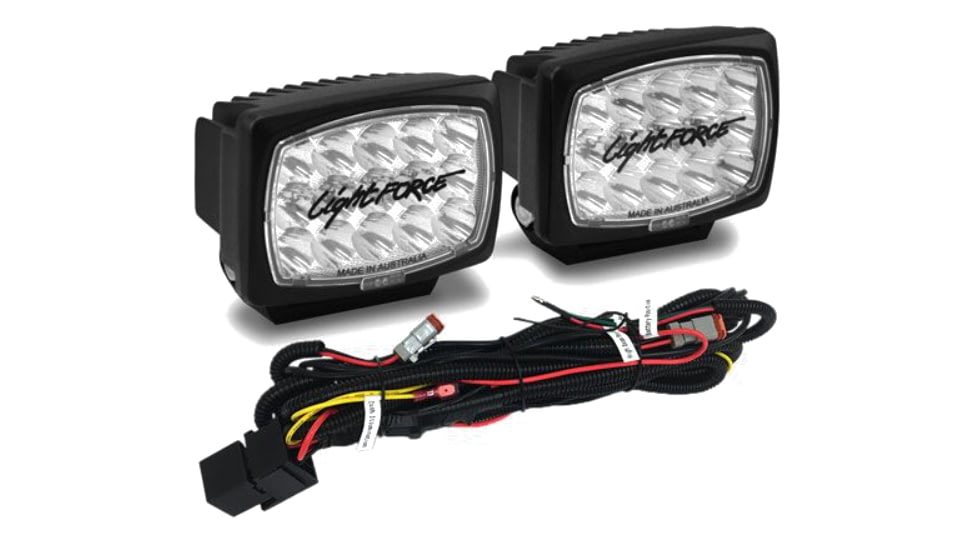 Lightforce Performance Lighting Striker LED Driving Light - Twin Pack with Installation Kit, 2 inch, ROK40FIR850