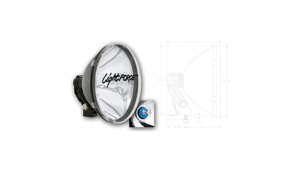 Lightforce RMDL Driving Light Blitz 240Mm - Hid Twin Pack 12V 35W HID240T