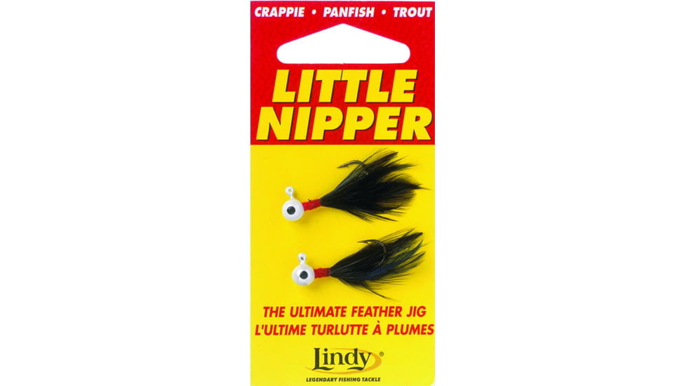 Lindy Little Nipper Fishing Jig, 1/64 oz, Black,2/Pack, LN041