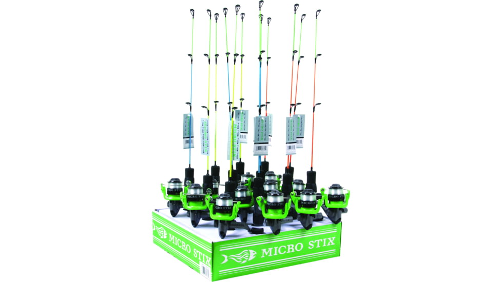 Liquid Stix Micro Stix Spinning Combo 2' Med Pre-Spooled w/Mono Incl Dsply, MSC1