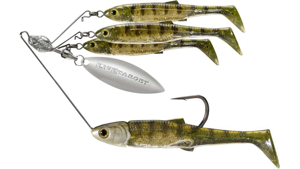 Live Target BaitBall Spinner Rig, 5/0 Hook, Gold Perch, Large, 3/4oz, MNSR21LG152