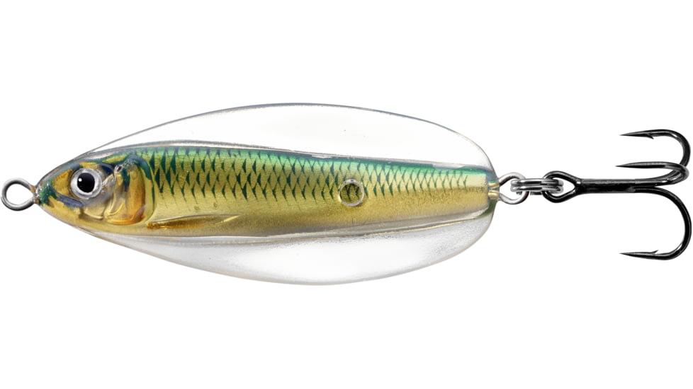 Live Target LiveTarget Erratic Shiner - Casting Spoon, 2 1/3in, 1/2oz, Gold/Green, ESS60SK204