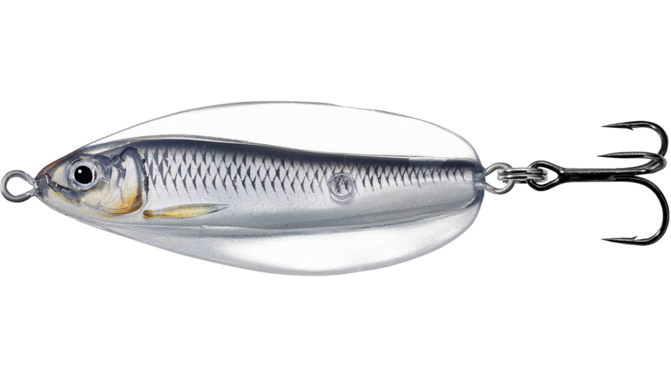 Live Target LiveTarget Erratic Shiner - Casting Spoon, 2 1/3in, 1/2oz, Silver/Black, ESS60SK202