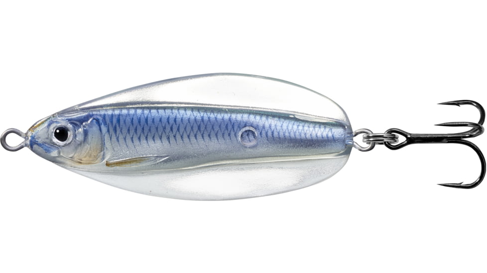 Live Target LiveTarget Erratic Shiner - Casting Spoon, 2 1/3in, 1/2oz, Silver/Blue, ESS60SK201