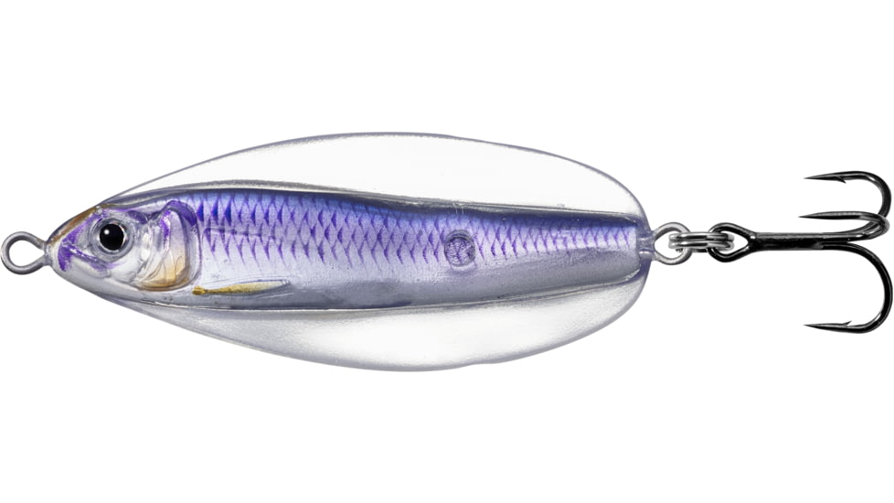 Live Target LiveTarget Erratic Shiner - Casting Spoon, 2 1/3in, 1/2oz, Silver/Violet, ESS60SK718