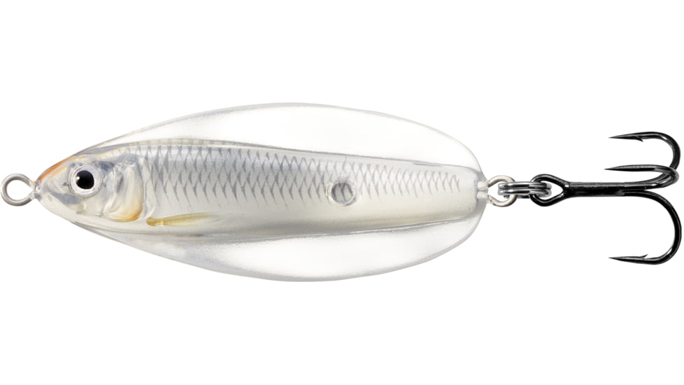 Live Target LiveTarget Erratic Shiner - Casting Spoon, 2 1/4in, 3/8oz, Glow/Pearl, ESS55SK224