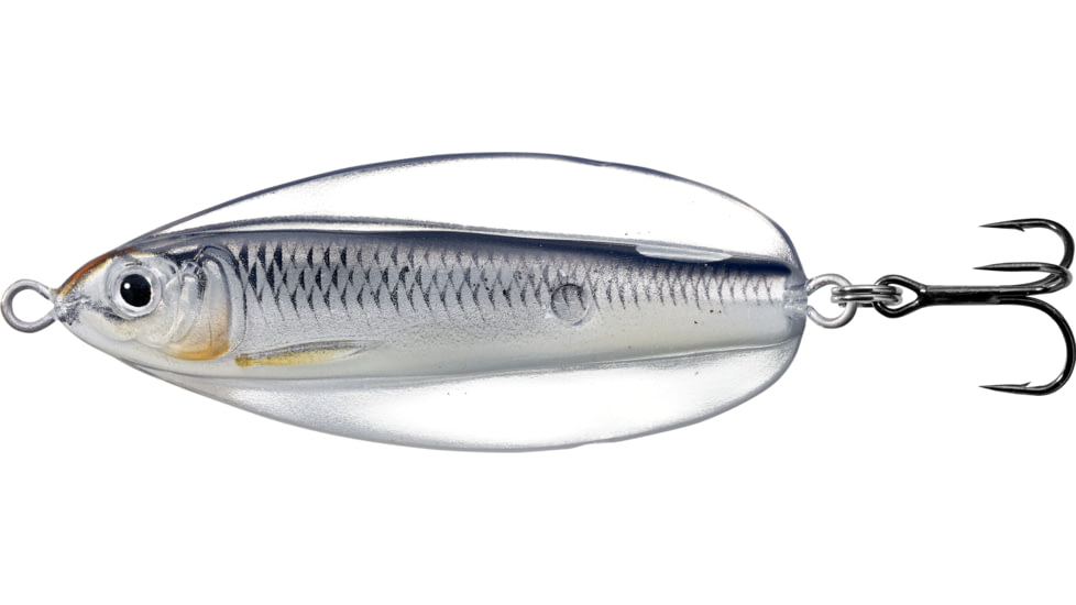 Live Target LiveTarget Erratic Shiner - Casting Spoon, 2 3/4in, 3/4oz, Glow/Black, ESS70SK211