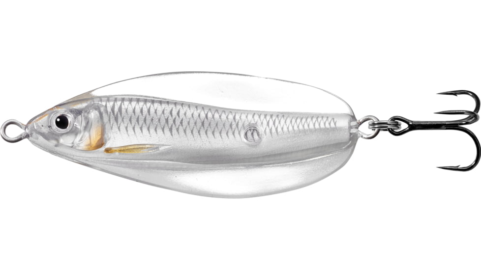 Live Target LiveTarget Erratic Shiner - Casting Spoon, 2 3/4in, 3/4oz, Silver/Pearl, ESS70SK134