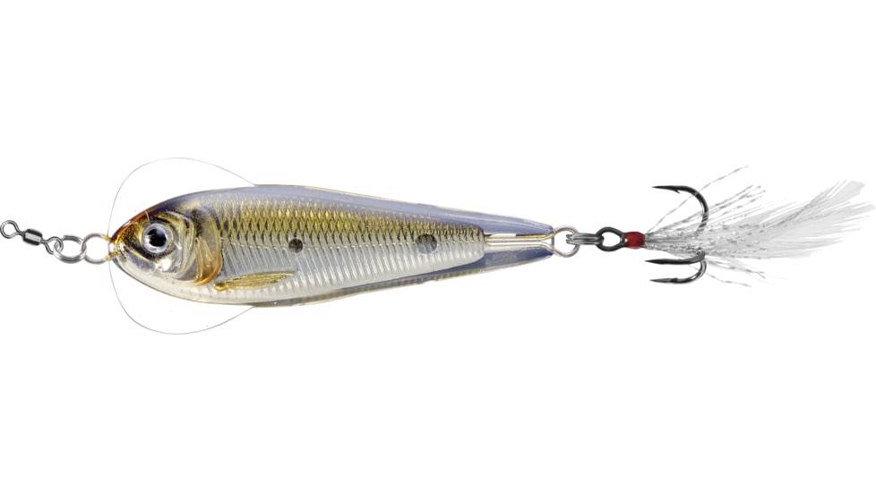Live Target LiveTarget Flutter Shad-Jigging Spoon, 2 1/2in, 3/4oz, Silver/Bronze, FSJ60SK205
