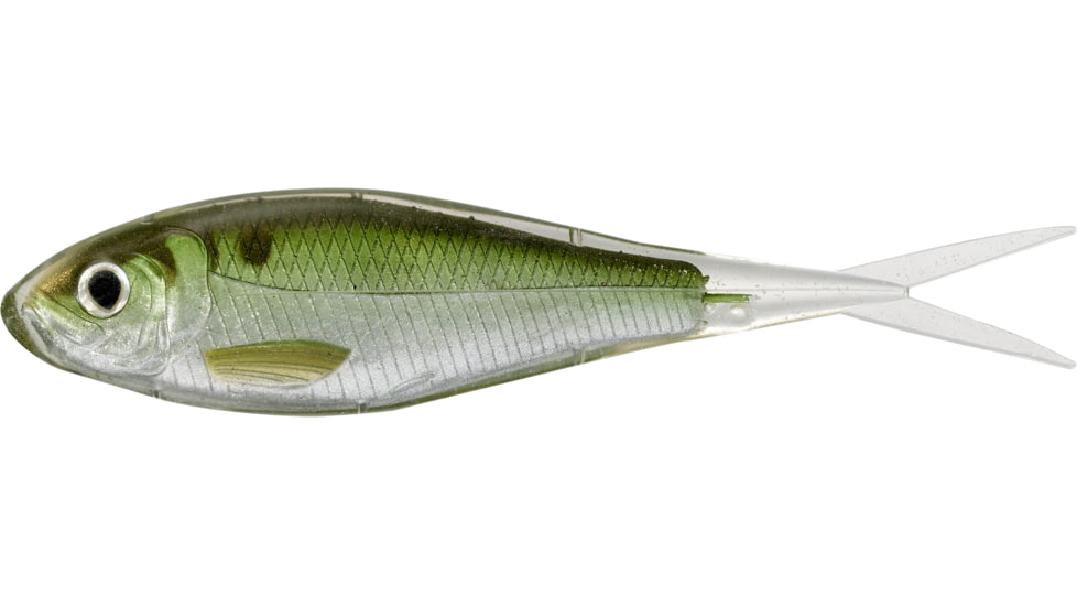 Live Target Skip Shad Soft Jerkbaits, 9, 3.5in, Silver/Green, SSD90S952
