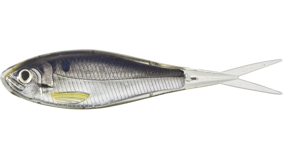 Live Target Skip Shad Soft Jerkbaits, 4, 5.25in, Silver/Smoke, SSD135S951