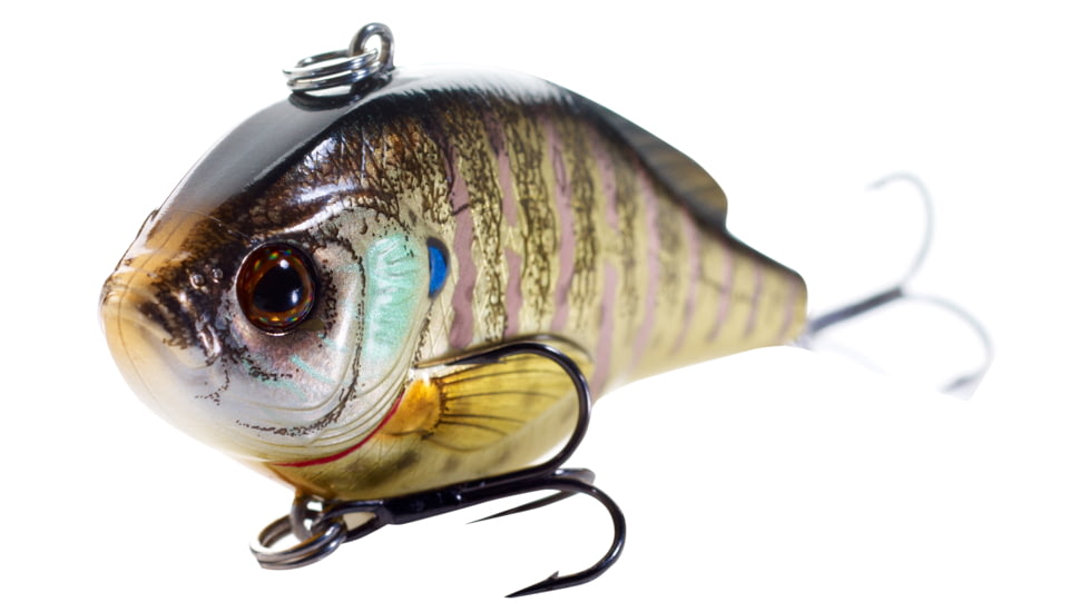 Live Target Livetarget Sunfish Bluegill Medium Sink Lipless Rattlebait, Sinking, Metallic/Gloss, 2 9/16in, 1/2oz, #4 Hooks, BGV65SK102
