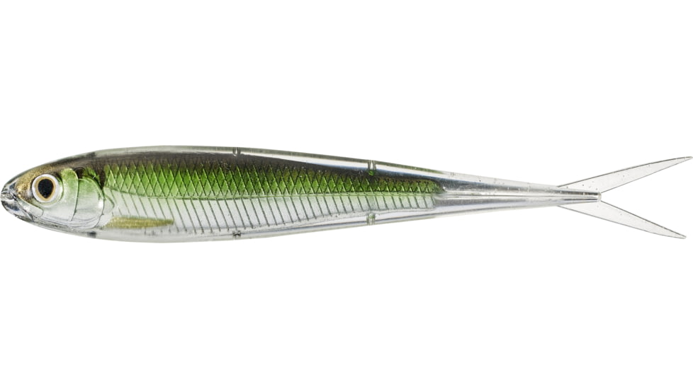 Live Target Twitch Minnow Soft Jerkbaits, 4, 3.75in, Silver/Green, SSR100S952