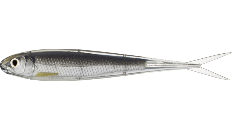 Live Target Twitch Minnow Soft Jerkbaits, 4, 3.75in, Silver/Smoke, SSR100S951