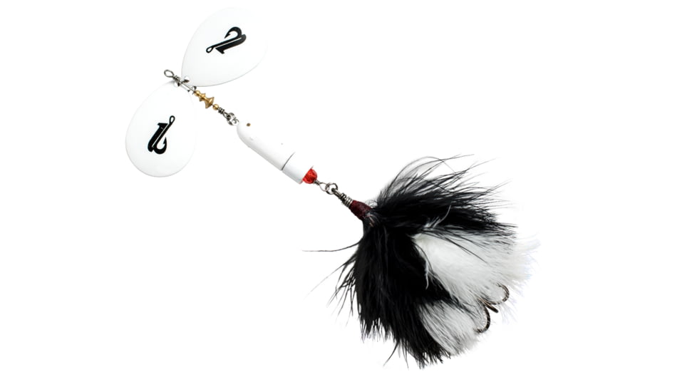 Livingston Lures EBS Spinner 158 Lure, White Black, 6478