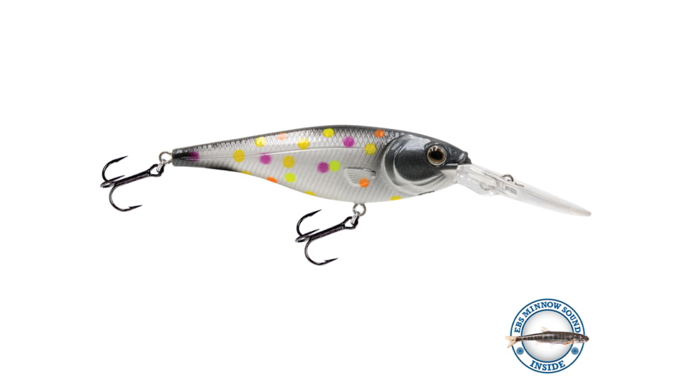 Livingston Lures EBS Walleye 90 Lure, Mardi Gras, 8809