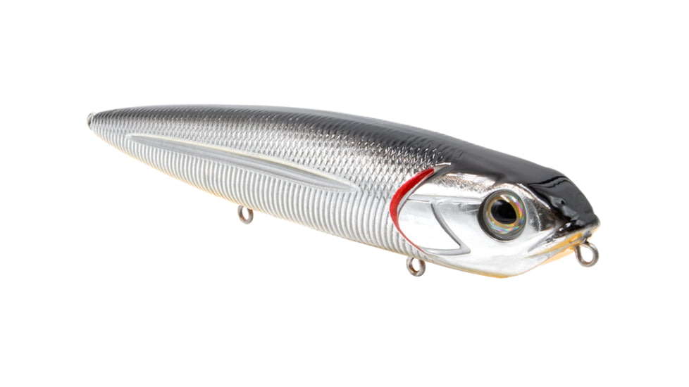 Livingston Lures Walking Boss Lure, Black Back Chrome Shad, 10105