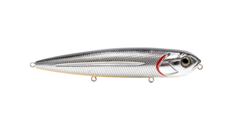 Livingston Lures Walking Boss Lure, Black Back Chrome Shad, 10105