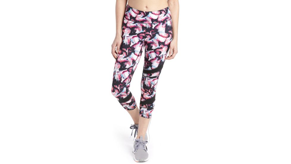 Lole Gratitude Crop Legging - Women's-Fiery Coral Butterflies-Medium