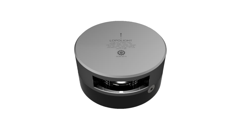 Lopolight 135 Stern Light - 2nm - Silver Housing - Single - Horizontal Mount 75928