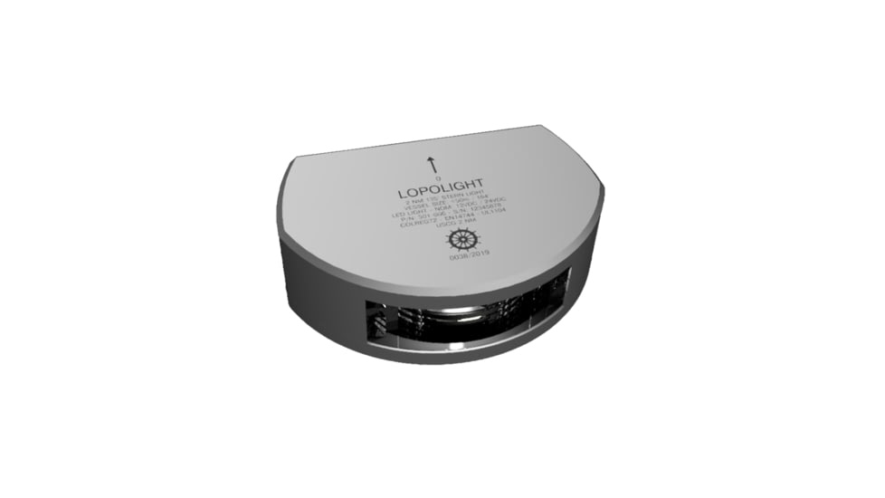Lopolight 135 Stern Light - 2nm - Silver Housing - Single - Vertical Mount 75932