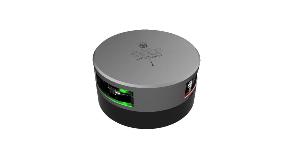 Lopolight Combined Starboard &amp; Port Sidelight - Single - 1nm - Silver Housing - Horizontal Mount 75759