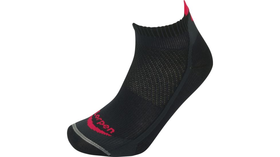 Lorpen T3 Running Mini Socks - Mens, Black/Red, Medium, X3IM-5893-M