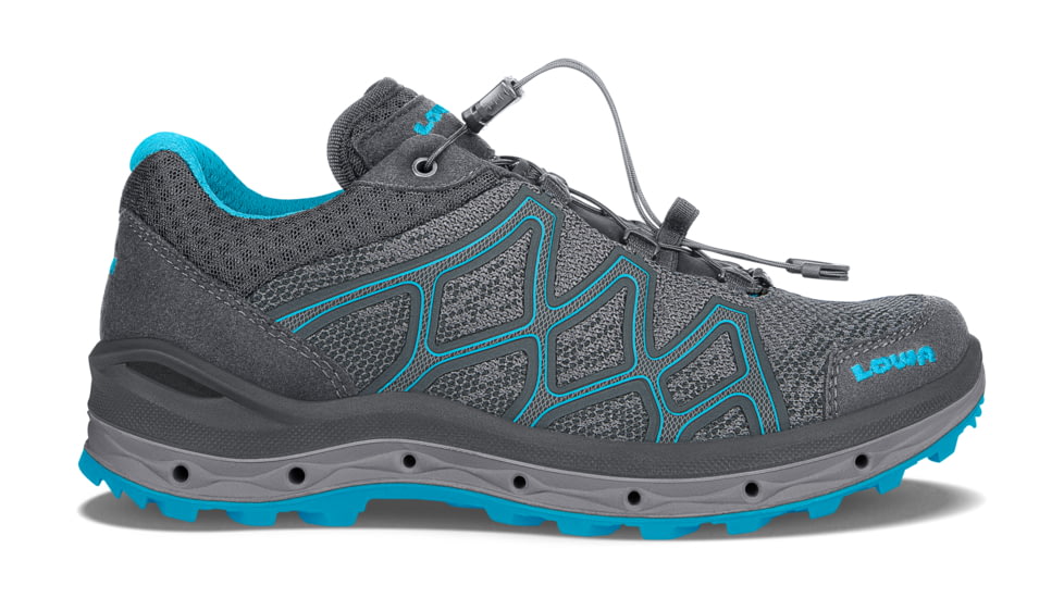 Lowa Aerox GTX Lo Surround Hiking Shoes - Women's, Graphite/Turquoise, 7, Medium, 3206259794-GRPTUR-M070