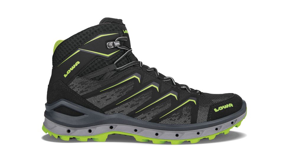 Lowa Aerox GTX Mid Surround Hiking Shoe - Mens, Black/Lime, 11, Medium, 3106079903-BLKLIM-M110