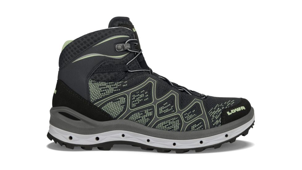 Lowa Aerox GTX Mid Surround Hiking Shoe - Womens, Black/Sage, 7, Medium, 3206119915-BLKSAG-M070