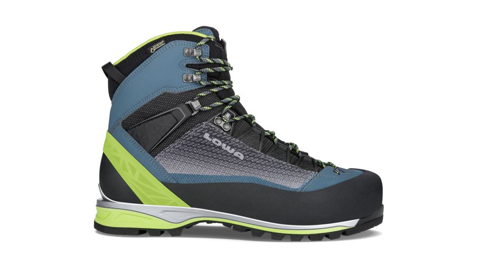 Lowa Alpine Pro GTX Mountaineering Boot - Mens, Petrol/Lime, 11.5, Medium, 2100807402-PETLIM-M115