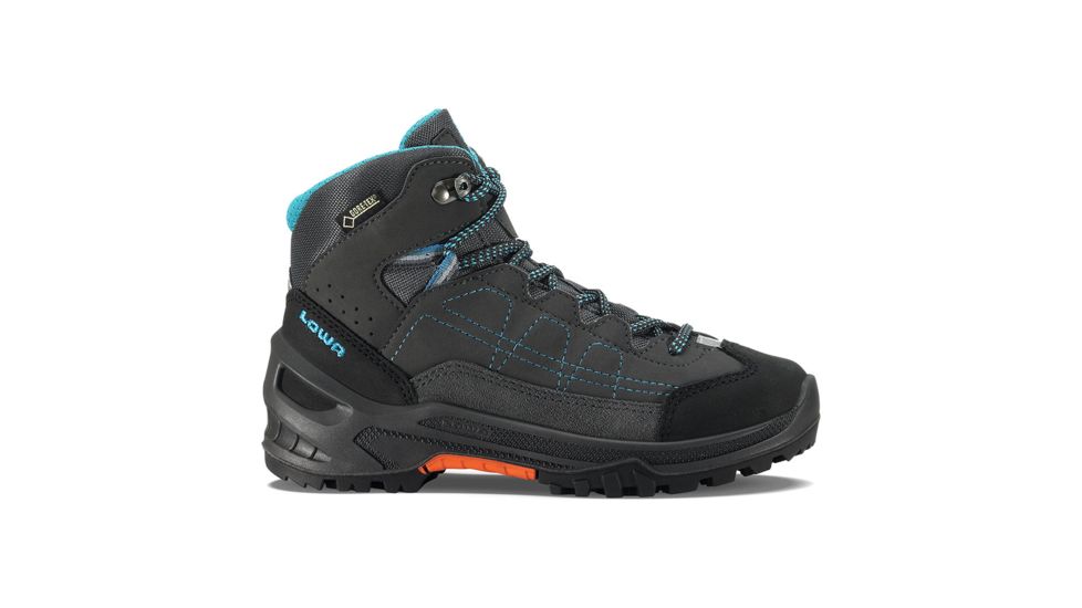 Lowa Approach GTX Mid Footwear Boots - Unisex, Anthracite/Turquoise, Medium, 13, 3401229796-AN-MD-M310