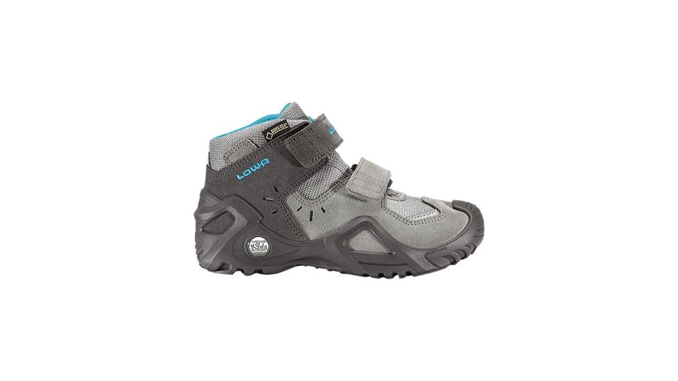Lowa Bobby GTX QC Casual Boot - Kid's-Grey/Turquoise-13 Kid