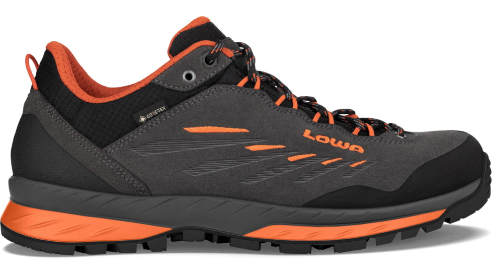 Lowa Delago GTX Lo Hiking Boots - Mens, Anthracite/Flame, Size 7.5, 2100977935-Anth/Flame-7.5