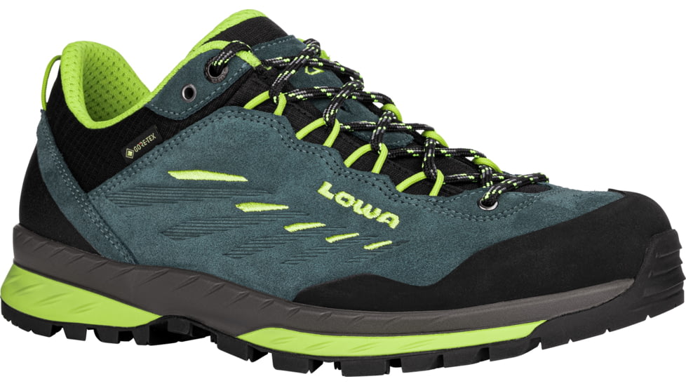 Lowa Delago GTX Lo Hiking Boots - Mens, Petrol/Lime, Size 7.5, 2100977402-Petrol/Lime-7.5
