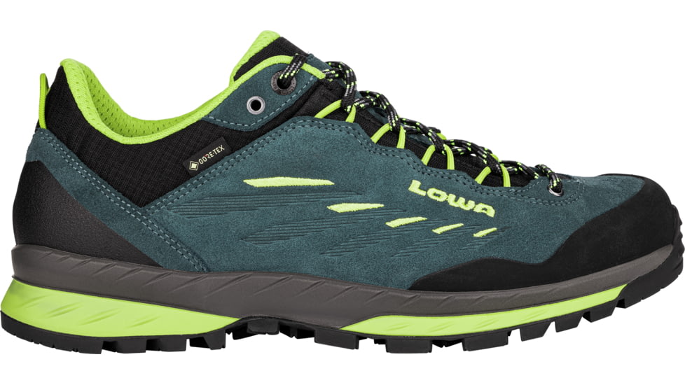 Lowa Delago GTX Lo Hiking Boots - Mens, Petrol/Lime, Size 7.5, 2100977402-Petrol/Lime-7.5