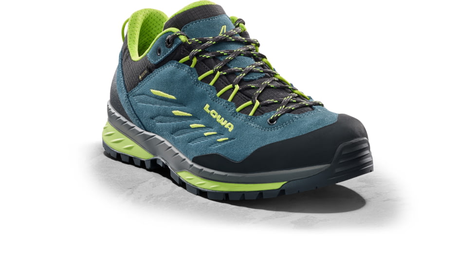 Lowa Delago GTX Lo Hiking Boots - Men's, Petrol/Lime, Size 11.5, 2100977402-Ptr/Lime-11.5