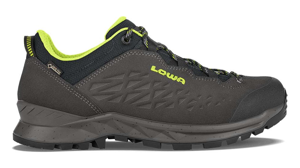 Lowa Explorer GTX Lo Shoes - Men's, Anthracite/Lime, 10.5, Wide, 2107039702-ANTLIM-10.5