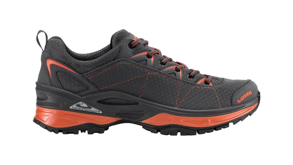 Lowa Ferrox GTX Lo Hiking Shoe - Men's-Anthracite/Orange-Medium-9