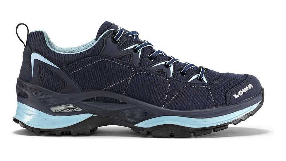 Lowa Ferrox GTX Lo Hiking Shoe - Women's, Navy/Ice Blue-Medium-8