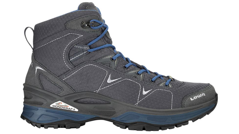Lowa Ferrox GTX Mid Hiking Boot - Men's-Graphite/Blue-Medium-11