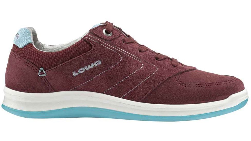 Lowa Firenze Lo Casual Shoe - Women's-Bordeaux/Ice Blue-Medium-7