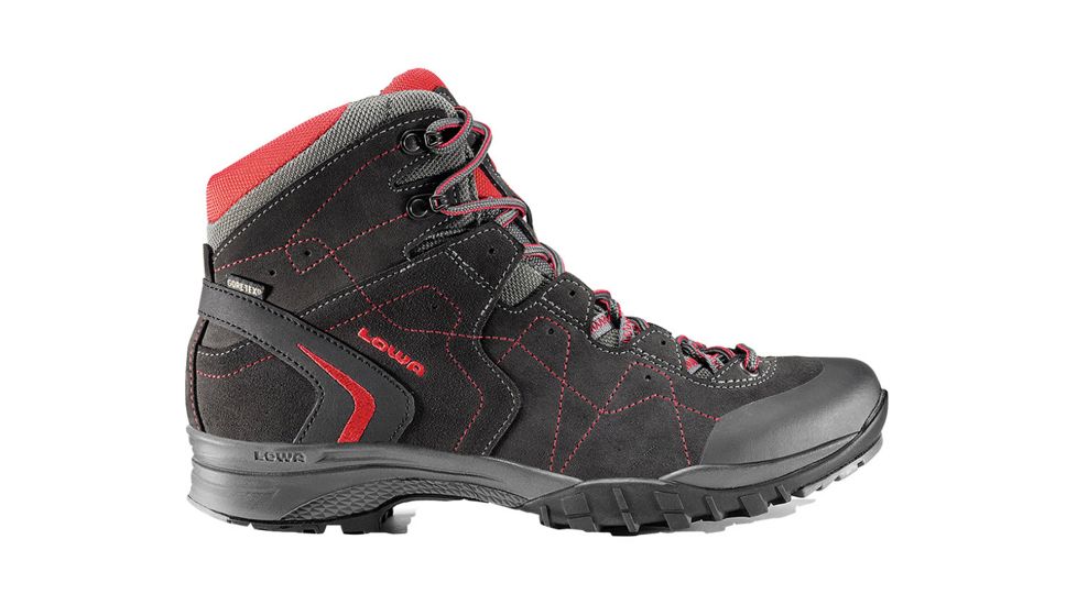 Lowa Focus GTX Mid Boot - Men's-Anthracite/Red-8 US
