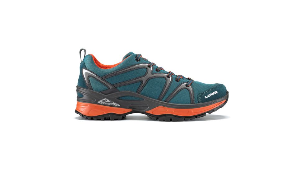 Lowa Innox GTX Lo Hiking Shoe, Medium - Mens, Petrol/Orange, 8 3106017420-M080