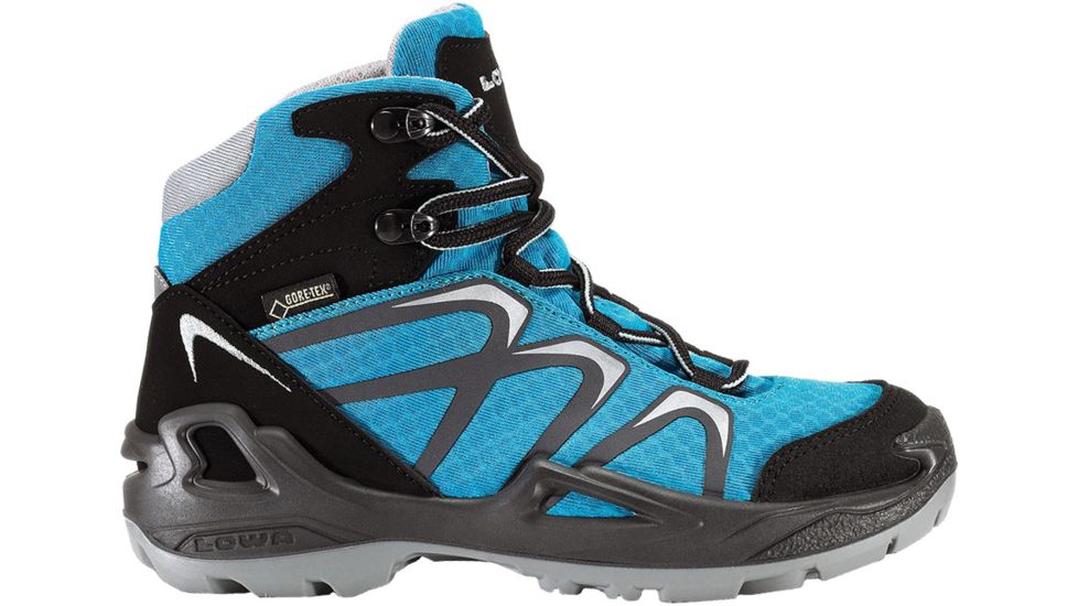Lowa Innox GTX Mid Jr Hiking Boot - Kid's-Turquoise/Grey-13 Kid