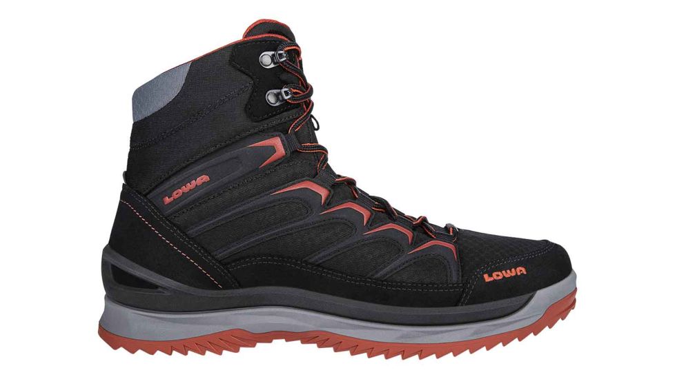 Lowa Innox Ice GTX Mid Winter Boot - Mens, Black/Terracotta, 9, Medium, 4106019959-BLKTER-M090