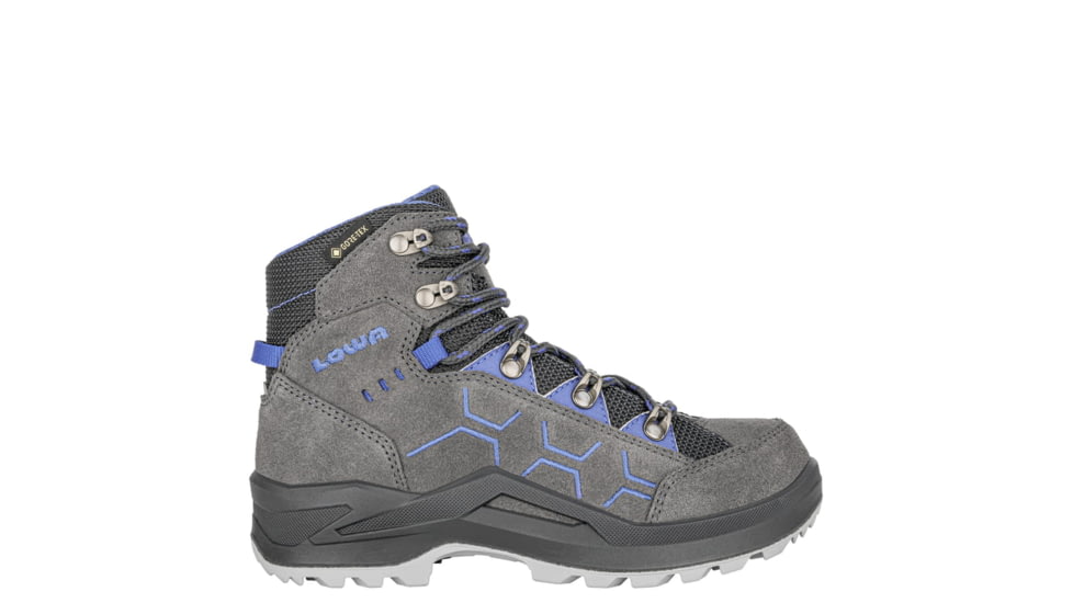 Lowa Kody Evo GTX Mid Junior Boots, Anthracite/Blue, M390, 197827026181