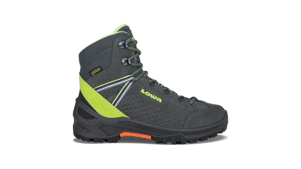 Lowa Ledro GTX Mid Footwear Boots - Unisex, Anthracite/Lime, Medium, 11, 3401089702-AM-MD-M280