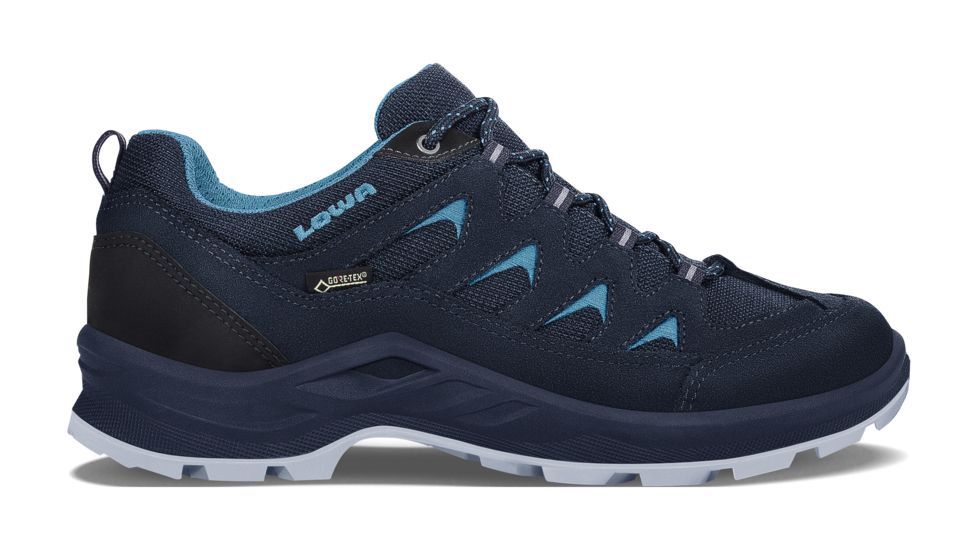 Lowa Levante GTX Lo Hiking Shoe - Womens, Navy/Turquoise, 7.5, Medium, 3205776969-NAVTUR-M075