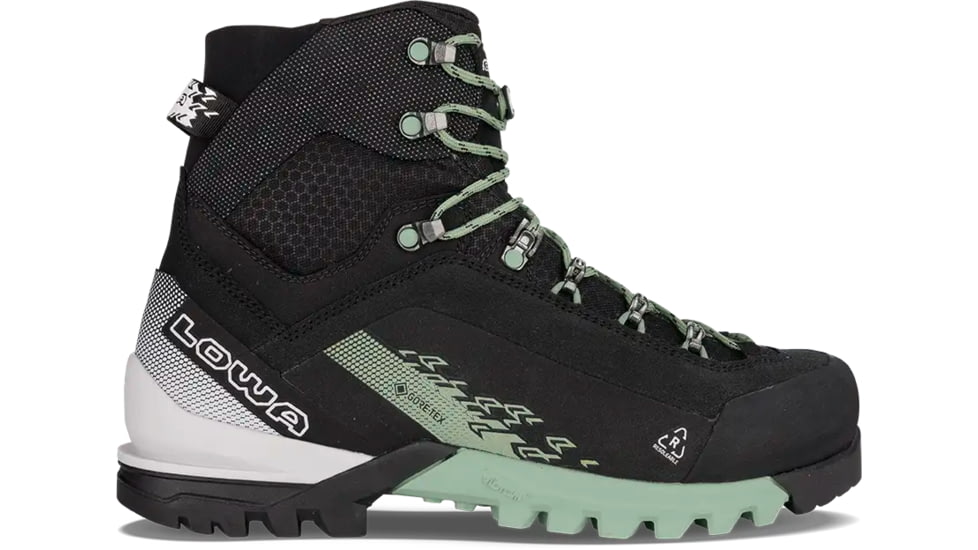Lowa Cervino GTX Mid Mountaineering Boots - Women's, Black/Smoke Green, 10 US, 2210309959-Medium-10